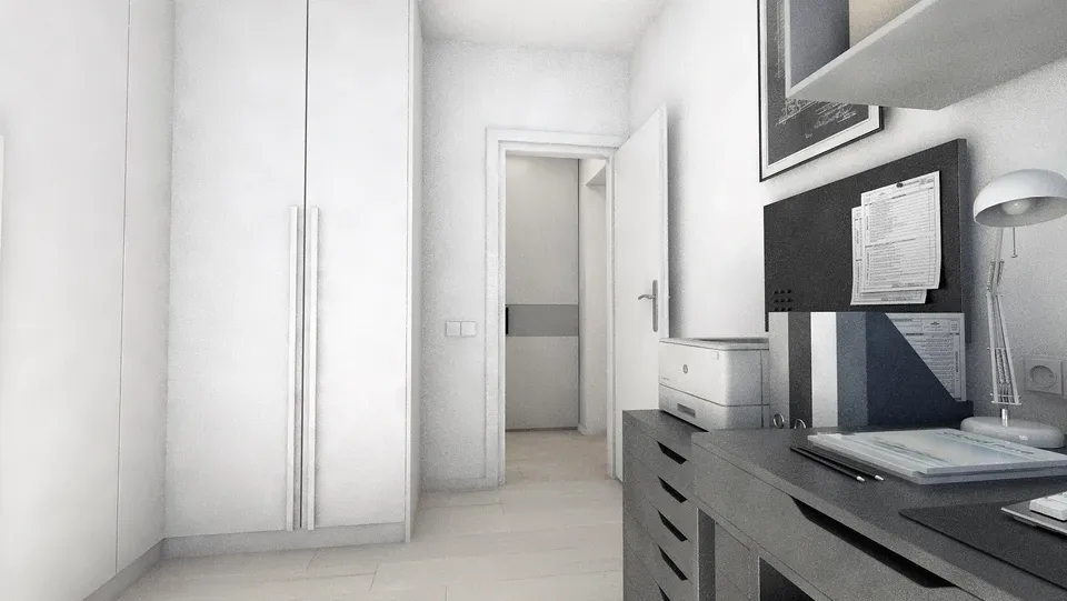 Amenajare interioară apartament dressing/birou.