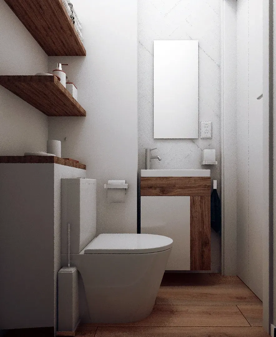 Toaletă de serviciu 1mp, ușă de acces specială pliabilă Porta Doors Alfa.