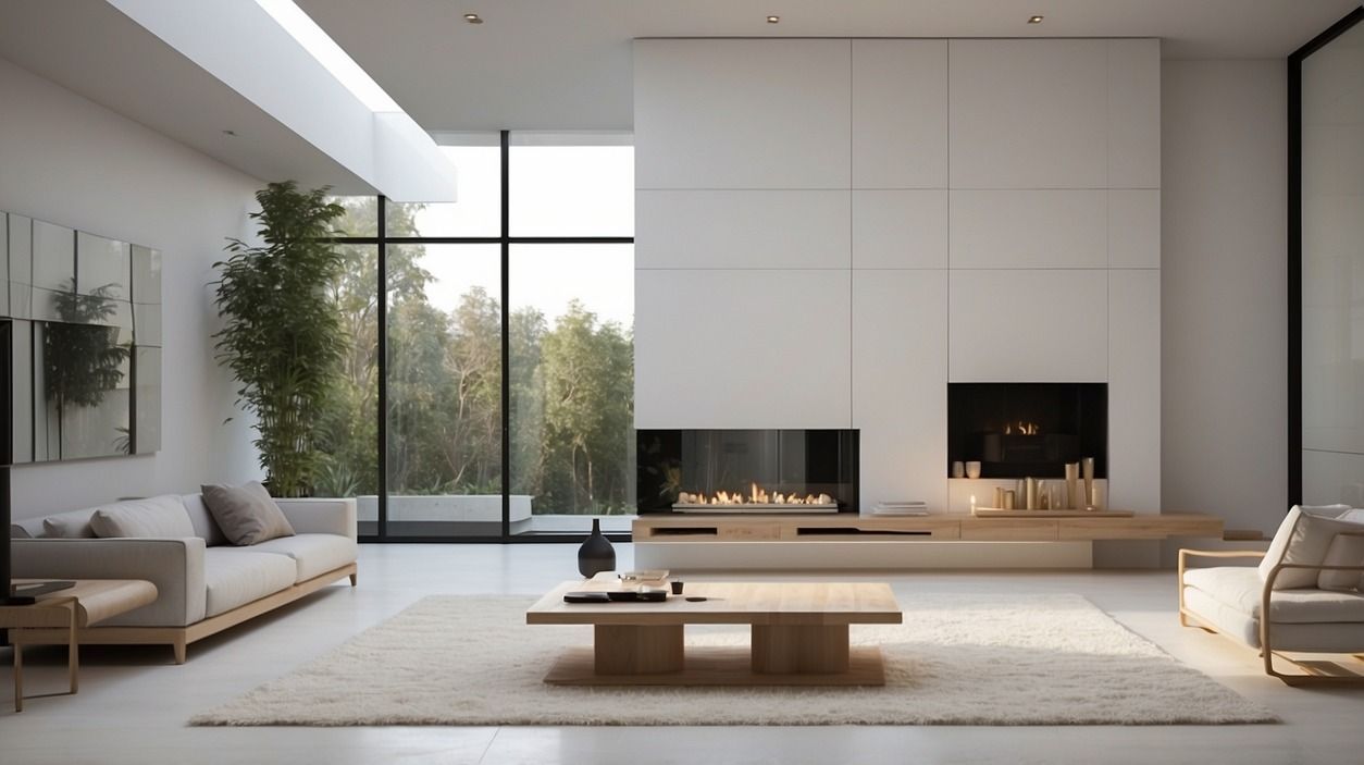 Un living in design interior minimalist.