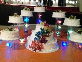Wedding cake with butterfly —  Wedding cakes in Des Moines, IA