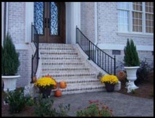 Repair Work Available — Curved Front Stair Rail in Greensboro, NC