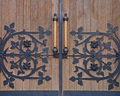 Security Bars and Doors — Forged Door with Beautiful Pattern in Greensboro, NC