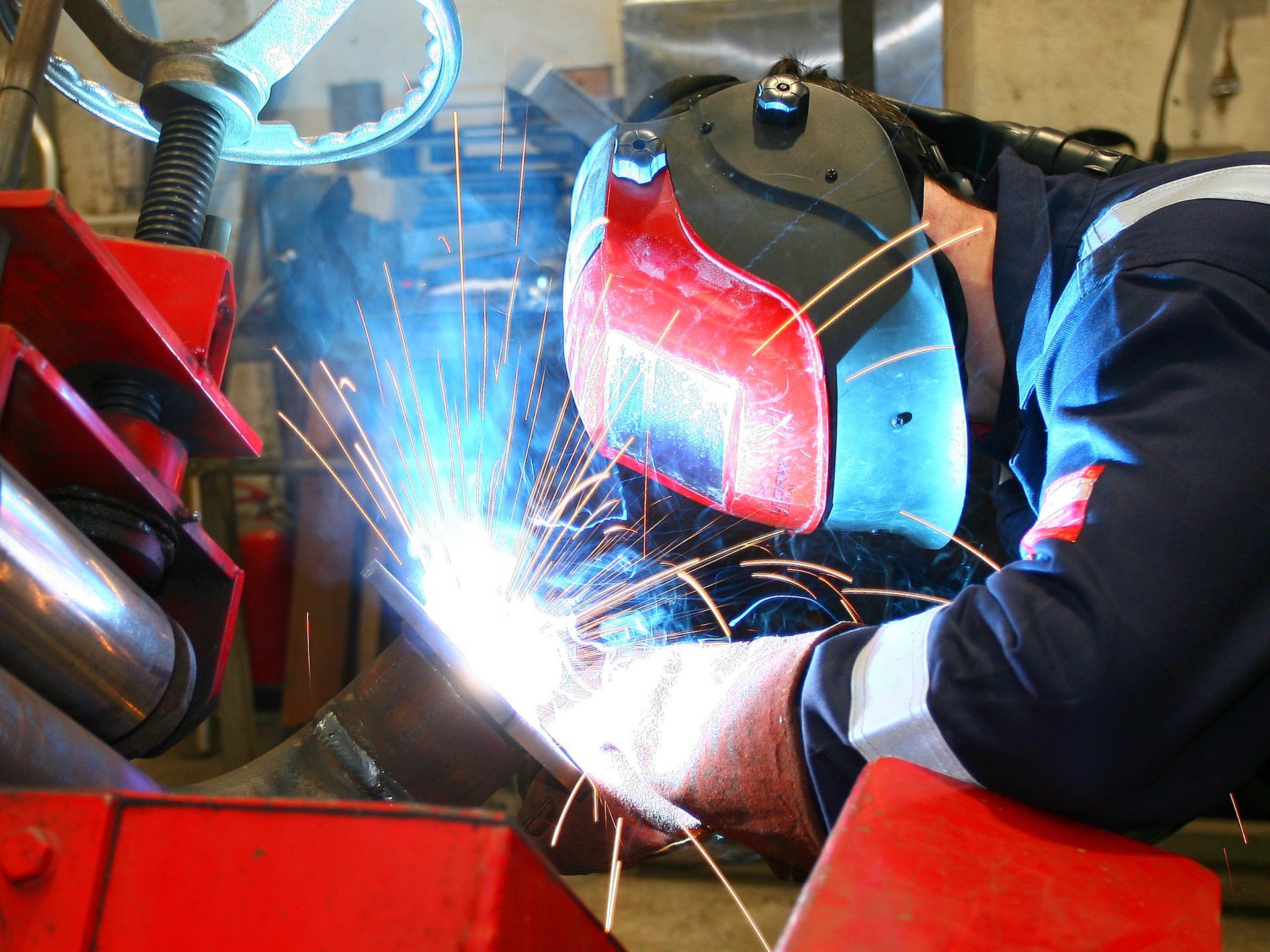 Dark blue, black and yellow tanker