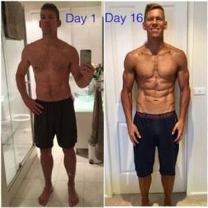 Body Transformation of Chris before and after photos side by side comparisons