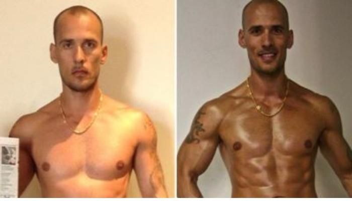 Body Transformation of Milan before and after photos side by side comparisons