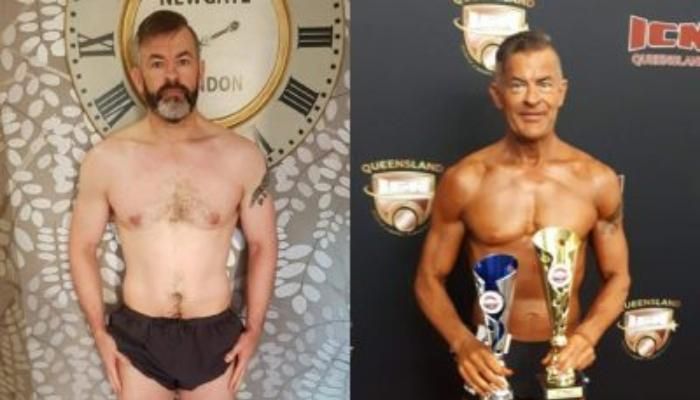 Body Transformation of Peter before and after photos side by side comparisons