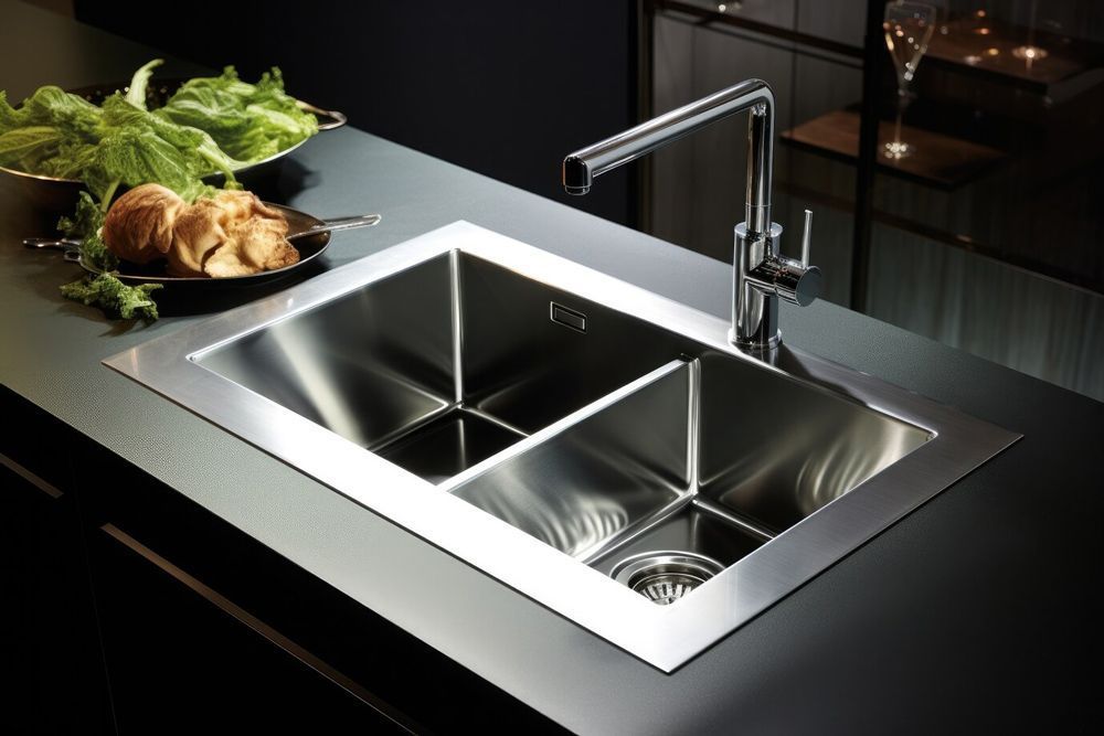 Stainless Steel Kitchen Sink With a Faucet — On The Spot Steel Fabrication in Caloundra West, QLD