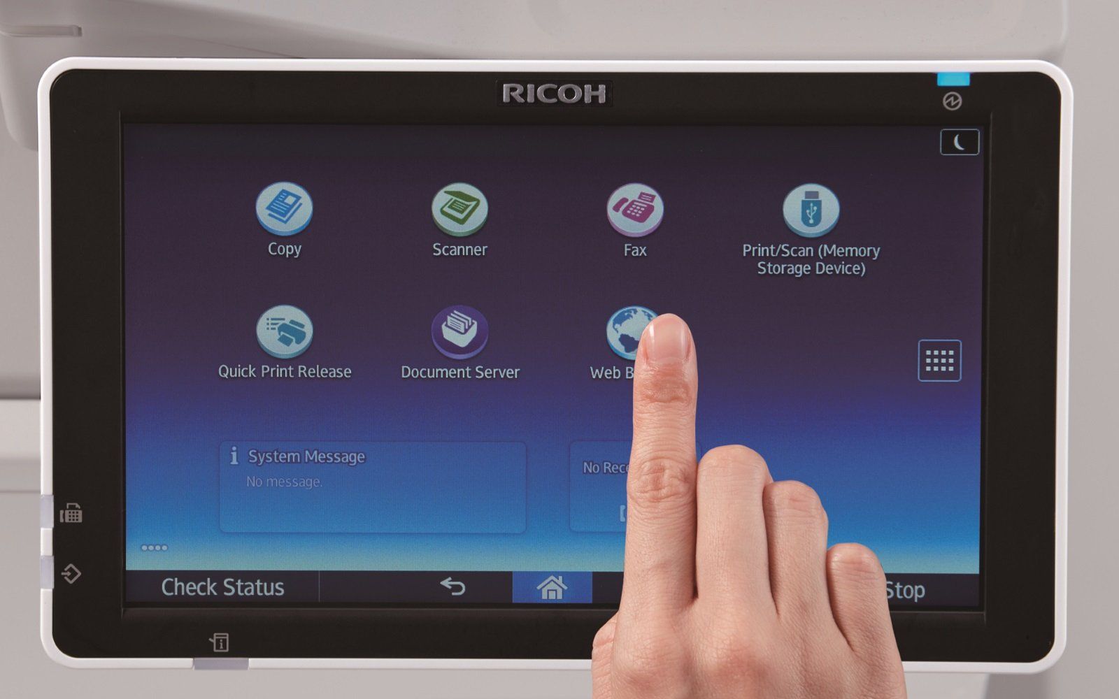 tablet per controllo stampante