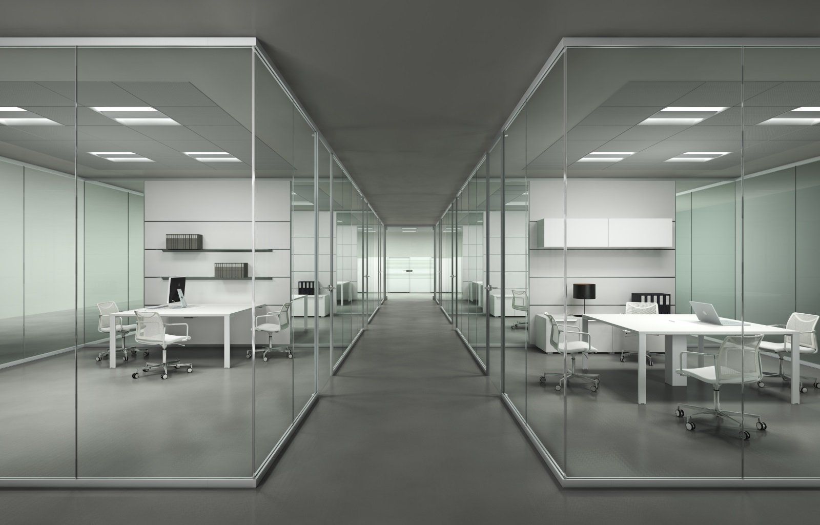 sale meeting con pareti in vetro