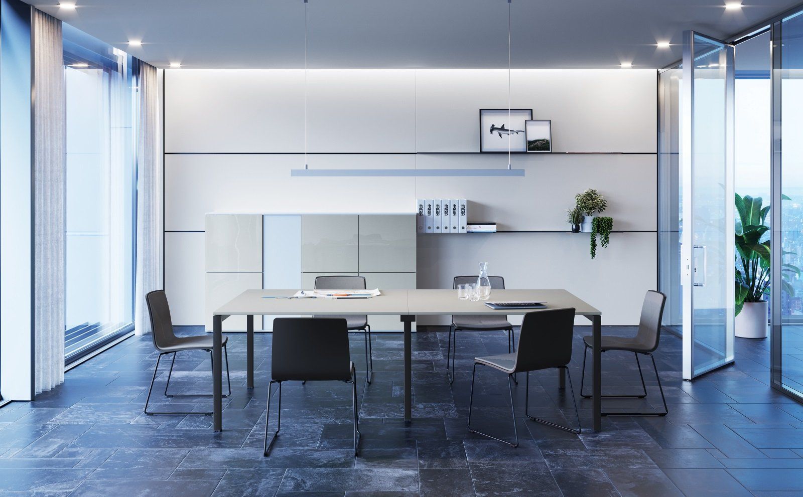 sala riunioni in stile minimalista