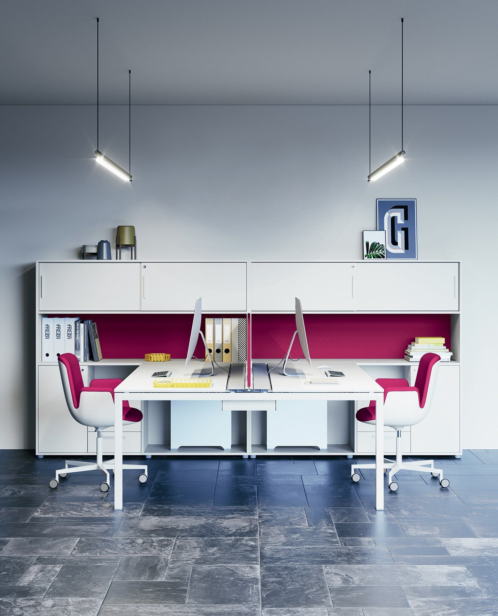 ufficio con doppia scrivania