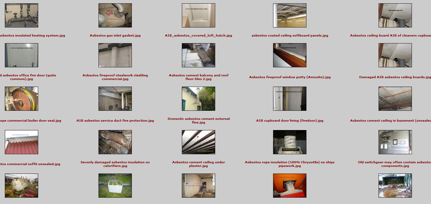 Sample asbestos gallery page