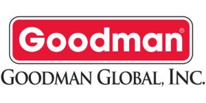 Air Rescue Heating & Cooling | a red and white logo for Goodman global Inc.