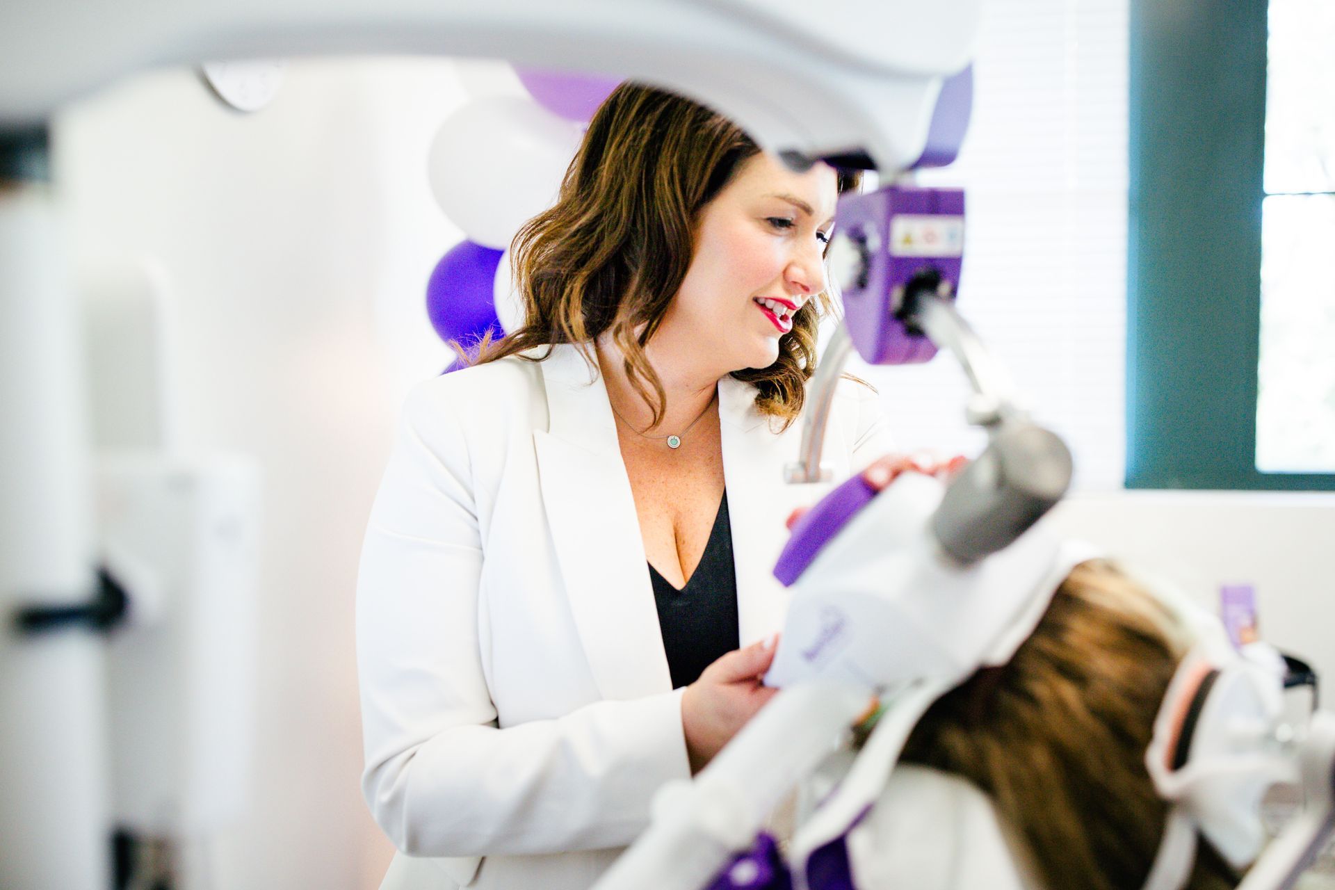 Transcranial Magnetic Stimulation (TMS) machine used for depression treatment