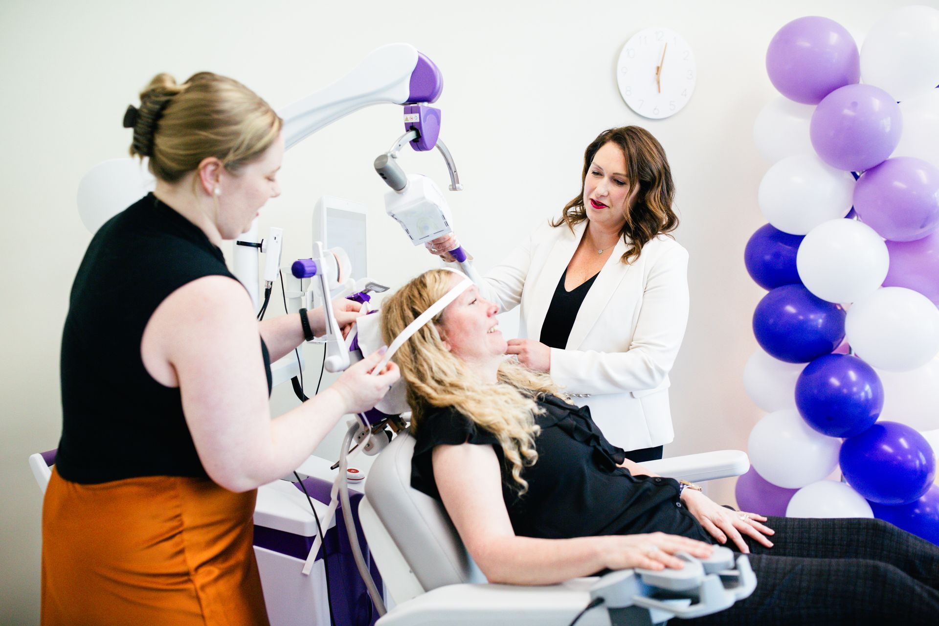 Transcranial Magnetic Stimulation (TMS) machine used for depression treatment