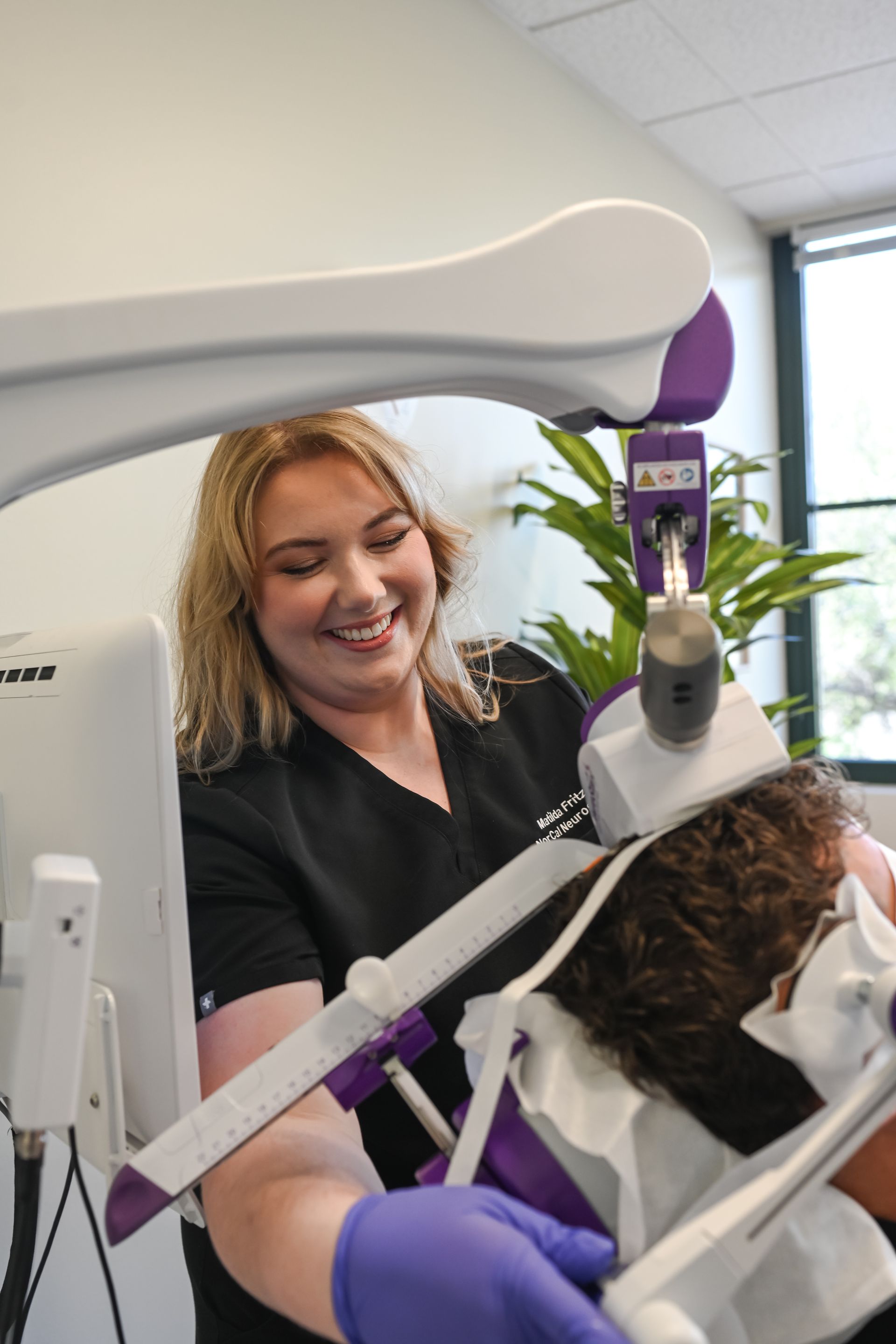 Transcranial Magnetic Stimulation (TMS) machine used for depression treatment