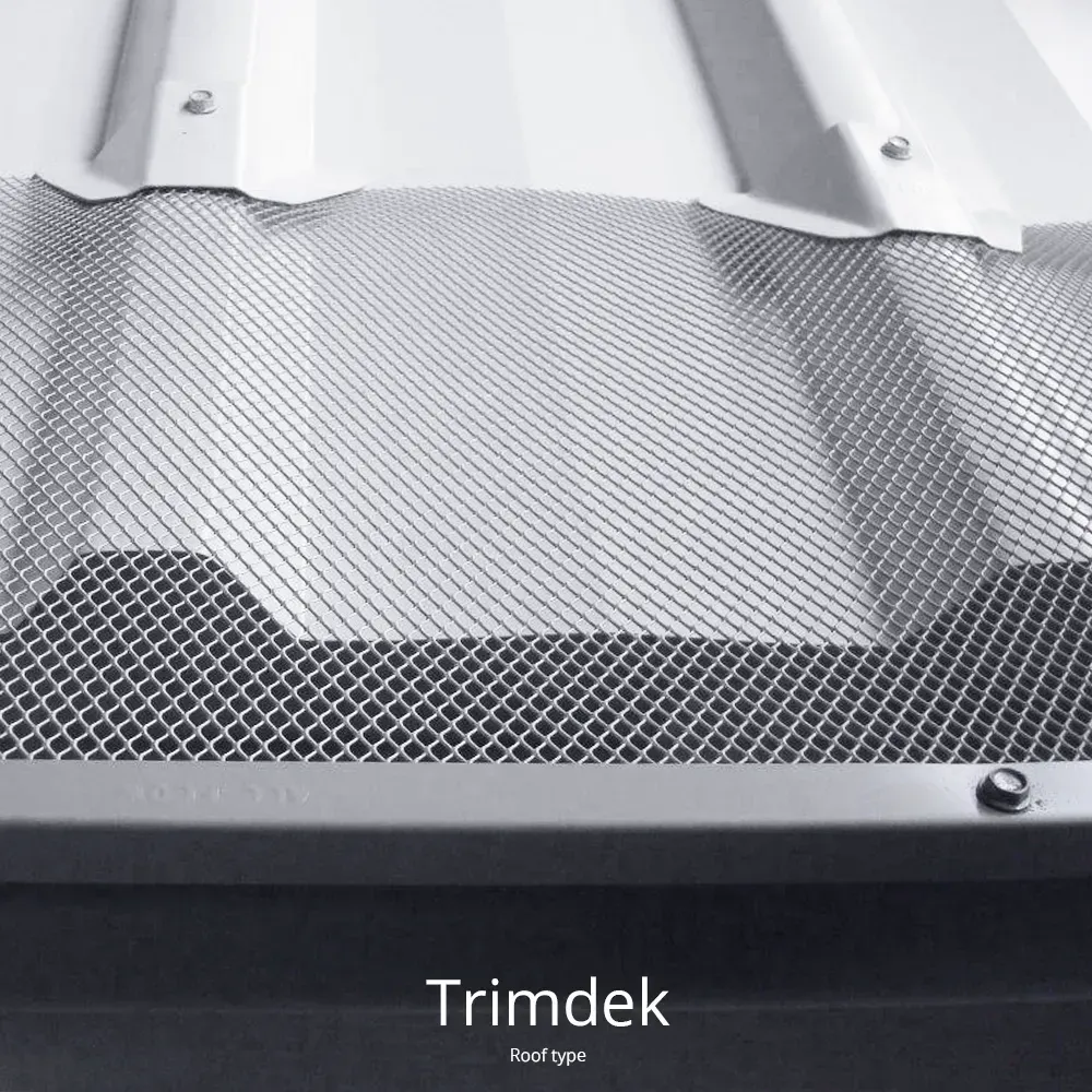 gutter guard for Trimdek metal roof