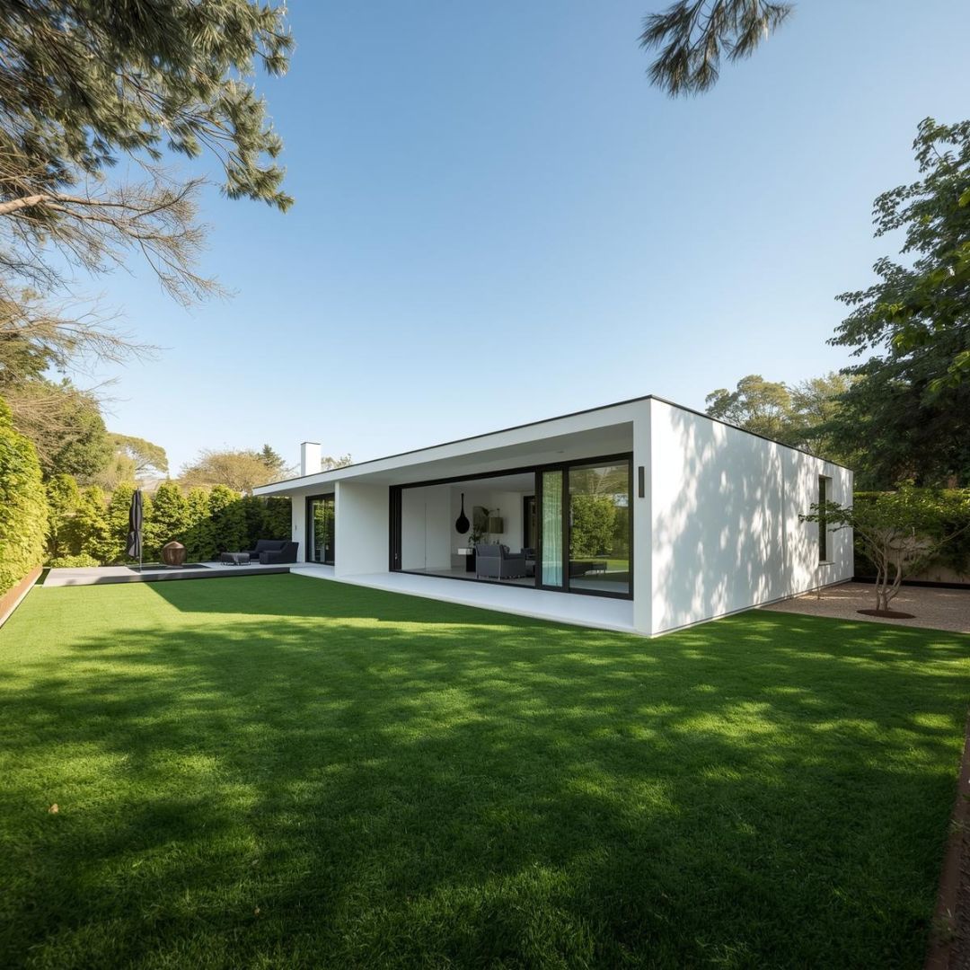Purple lilacs in a green bucket, surrounded by green leaves.