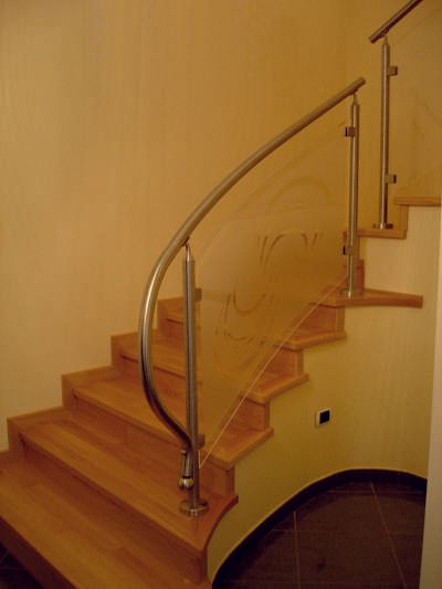 Pannelli per scale in plexiglass