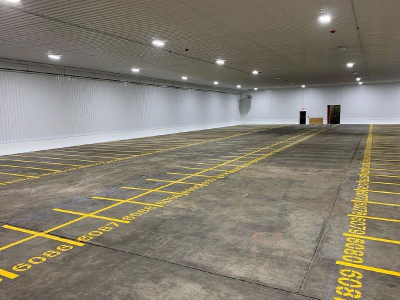 Warehouse striping in Traverse City, MI