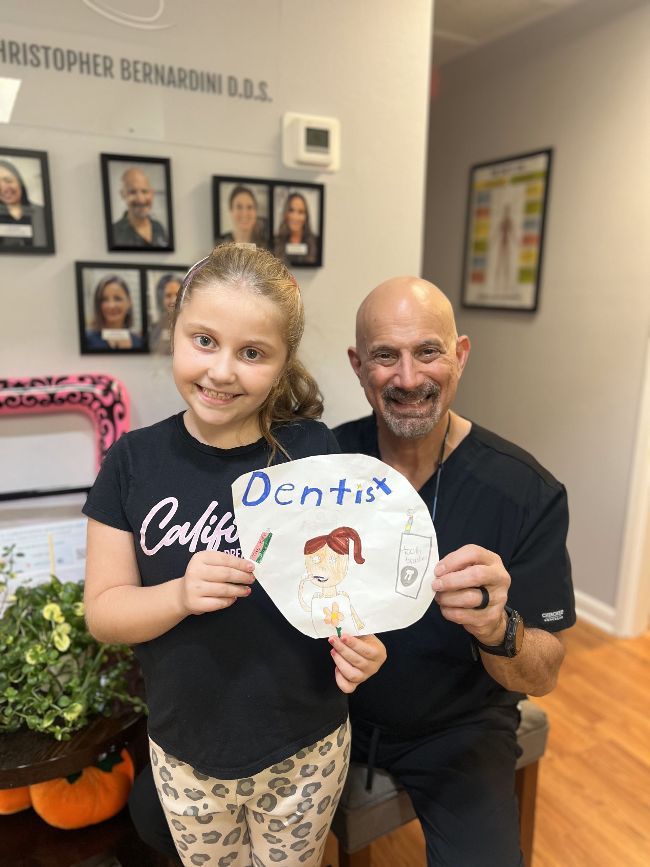 Dr. Bernardini with patients