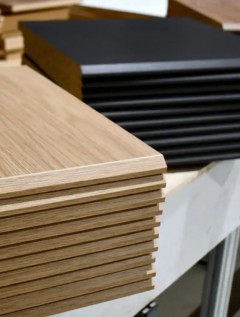 Bevelled Edges on cabinet doors and drawers from Smart Cut Ballarat
