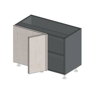 Visible material selections applied to both cabinet carcass and doors/drawer faces.