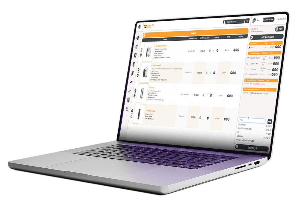 Order precision cut cabinet panels, doors, drawers and benchtops online with Smart Cut