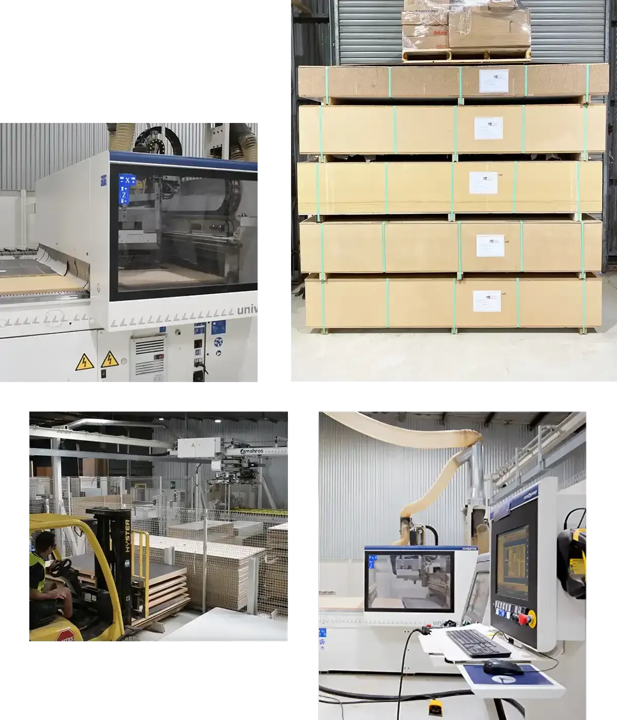 Securely packaged flat pack panels cut and delivered