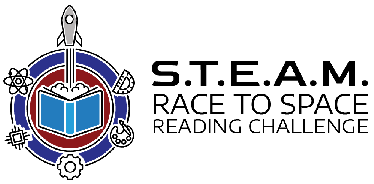 S.T.E.A.M. Race to Space Reading Challenge logo. Linked to Home.