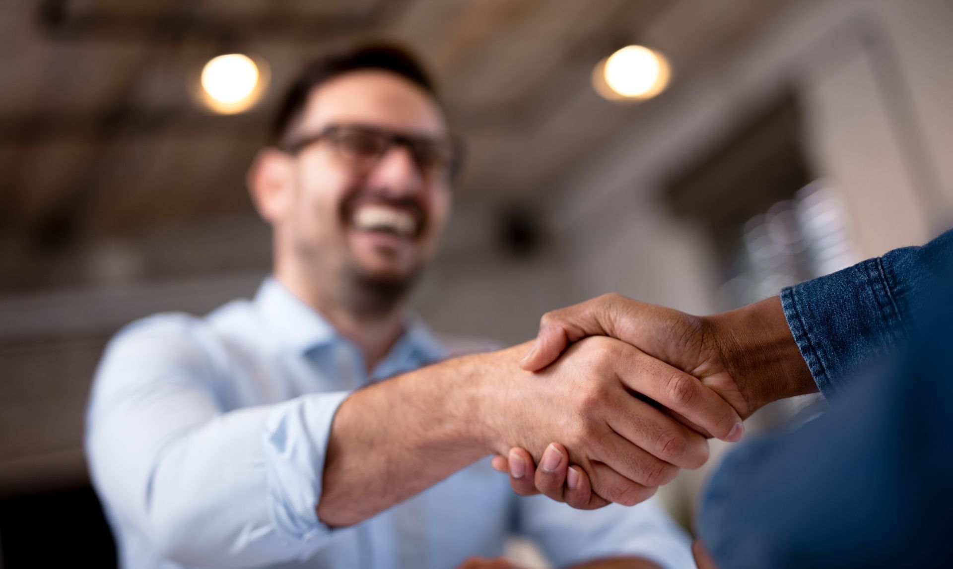 men shaking hands