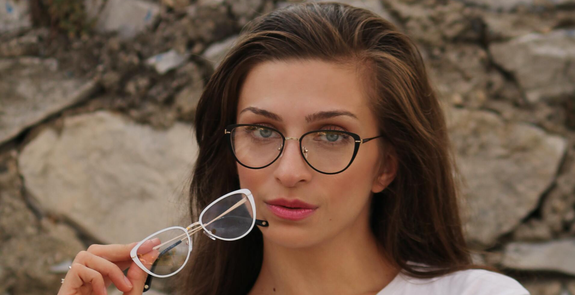 woman with glasses