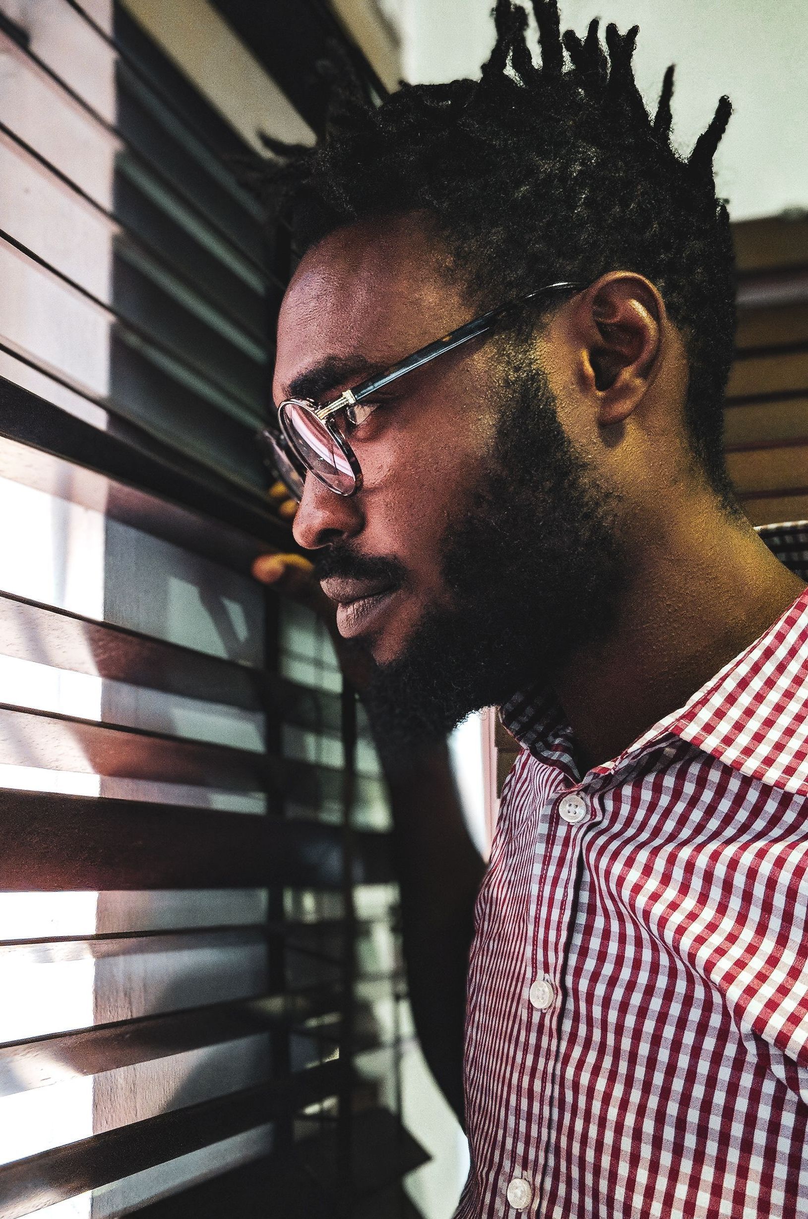 man wearing glasses