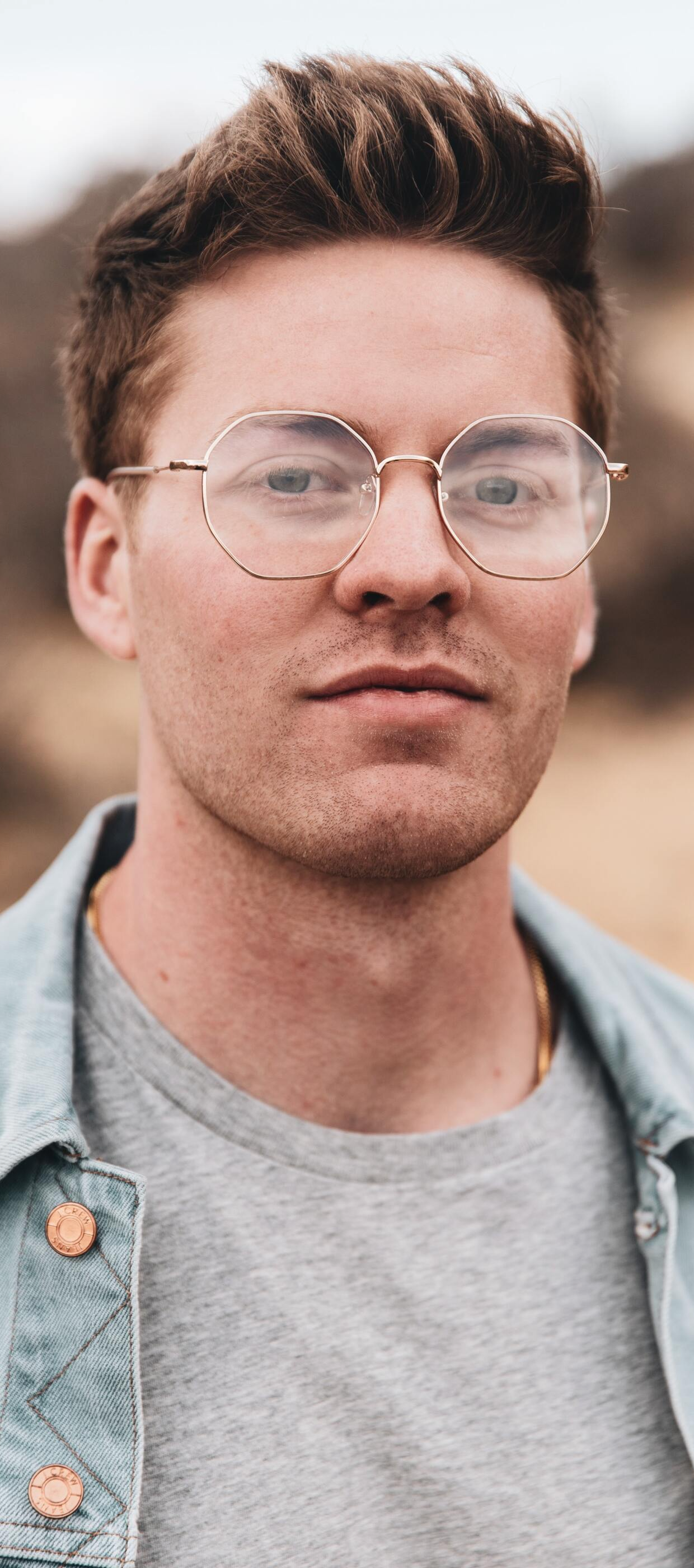 man wearing glasses