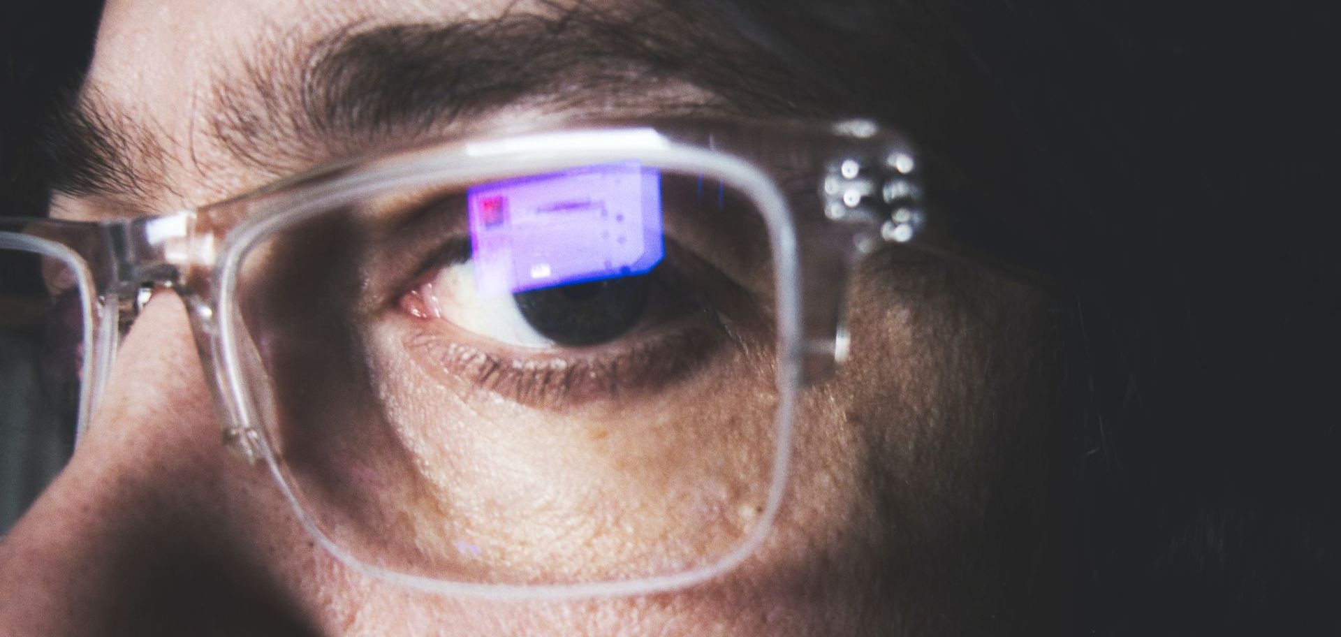 man's eyes