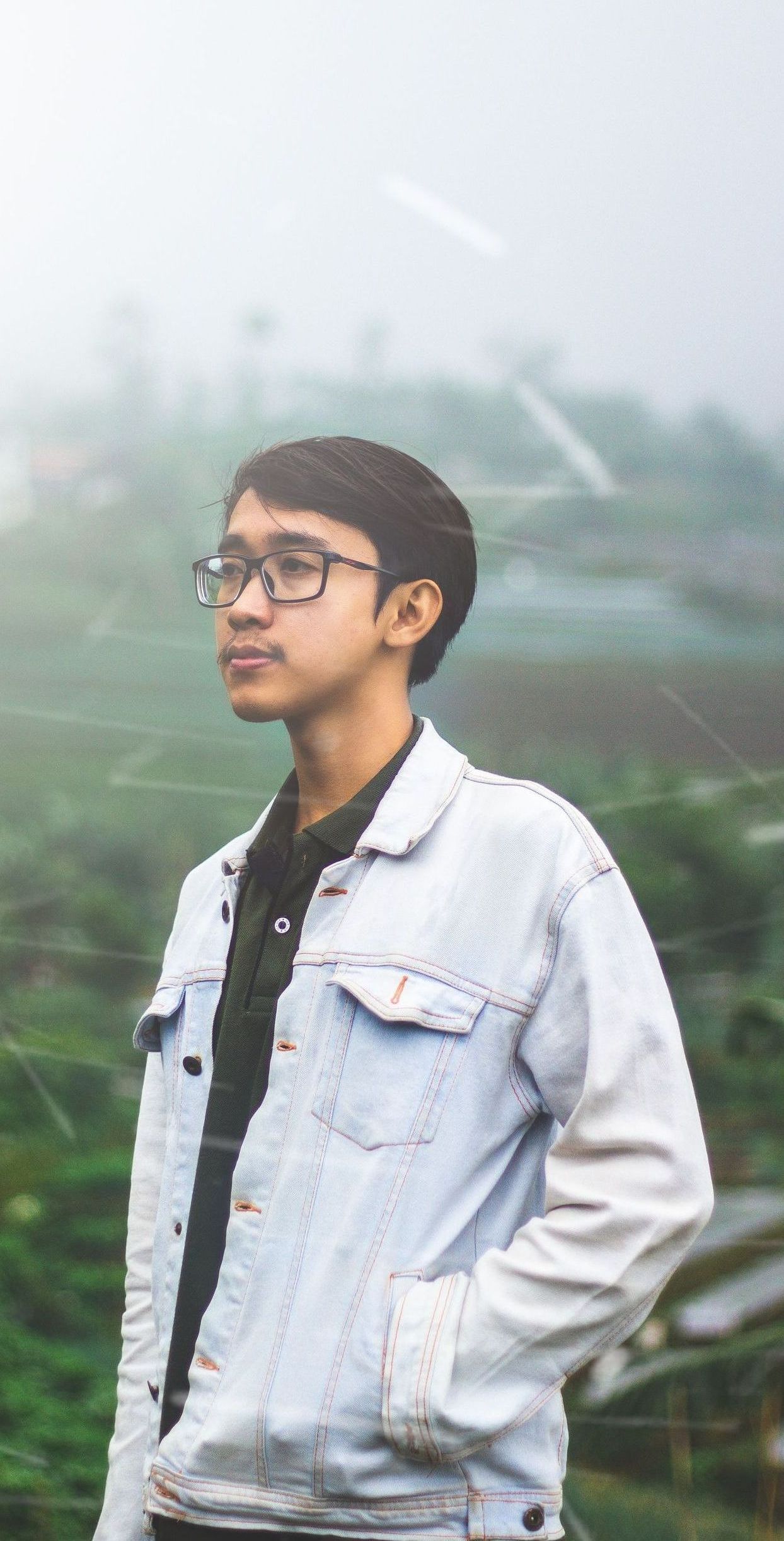 man wearing glasses