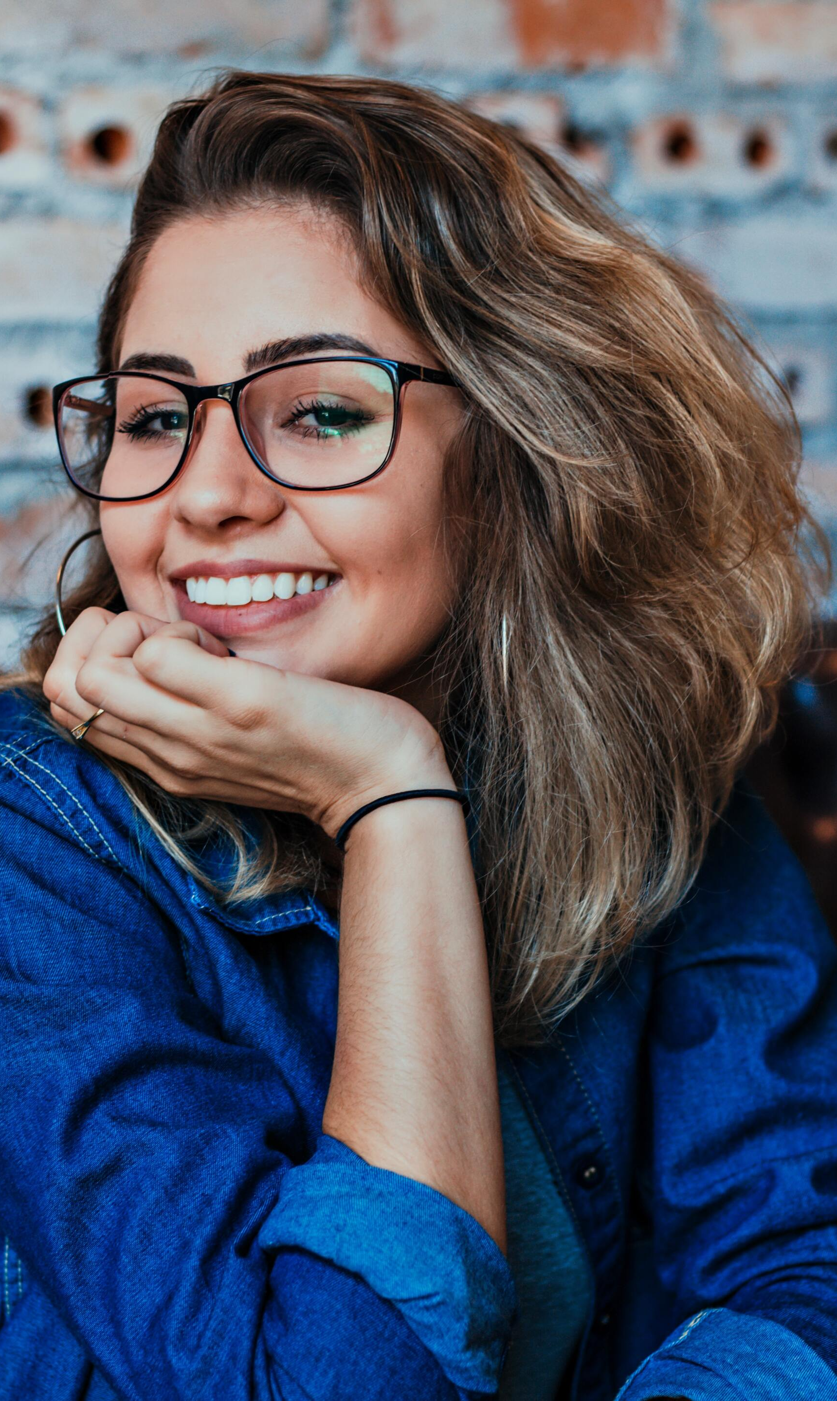 woman in glasses