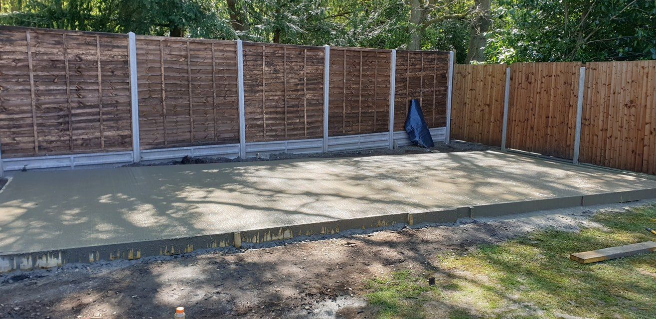 concrete base for a shed