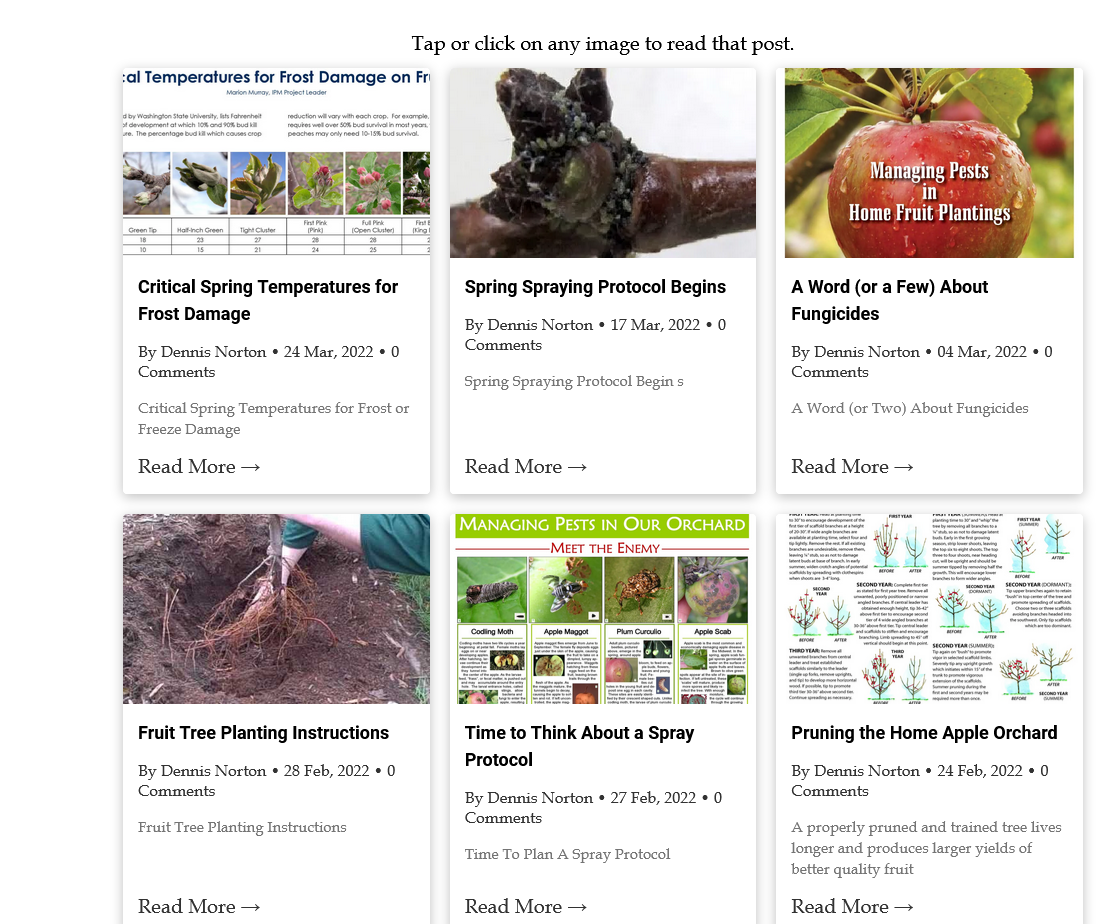 A blog for home orchard growers