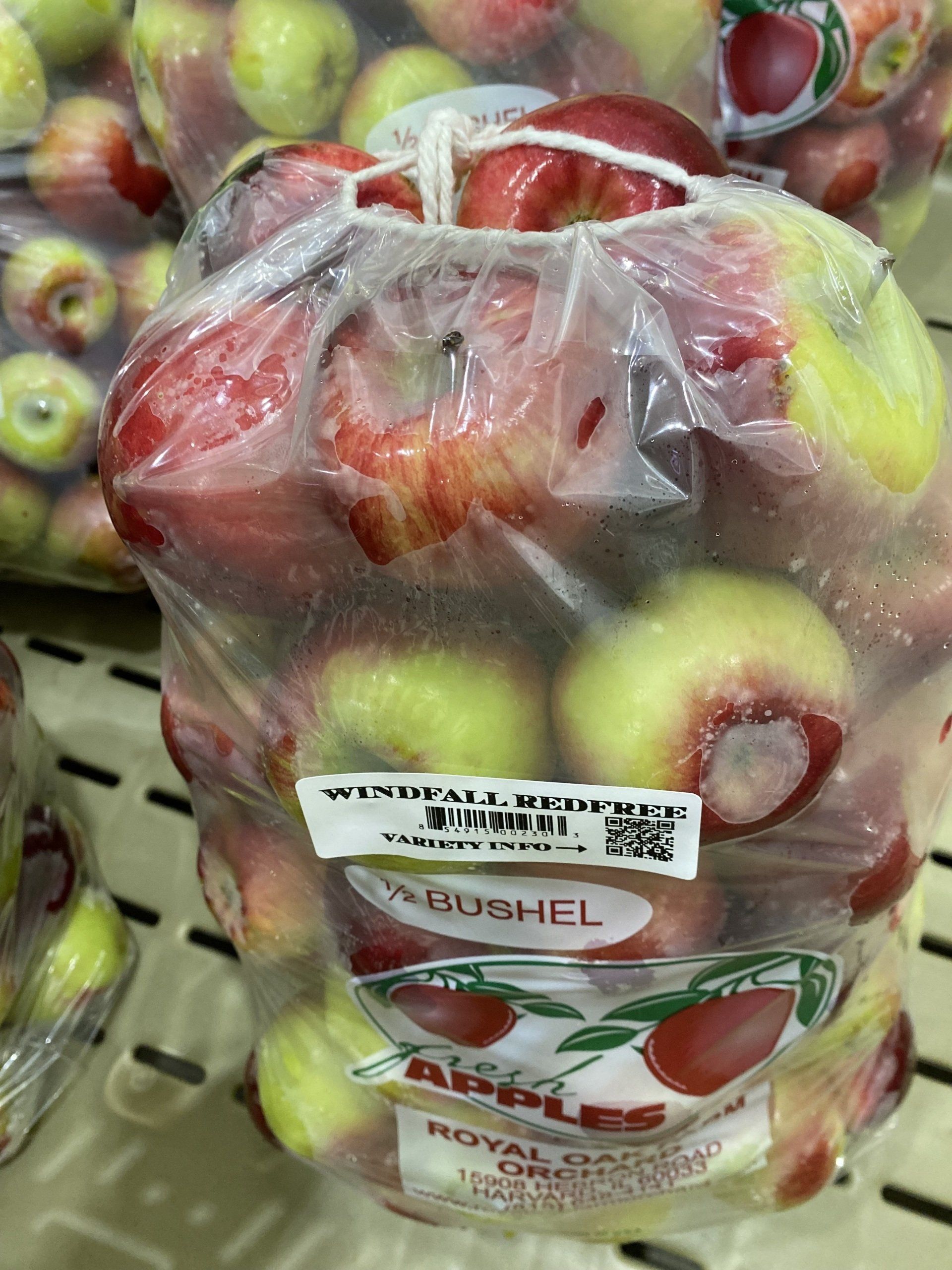 A bag of apples that says royal gala on it
