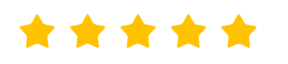 A row of yellow stars on a white background.