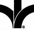 It is a black and white logo with a circle in the middle.