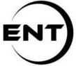 A black and white logo with the word ent in a circle.