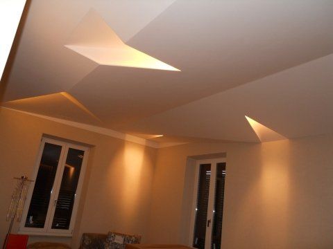 faretti in gesso nel cntrosoffitto