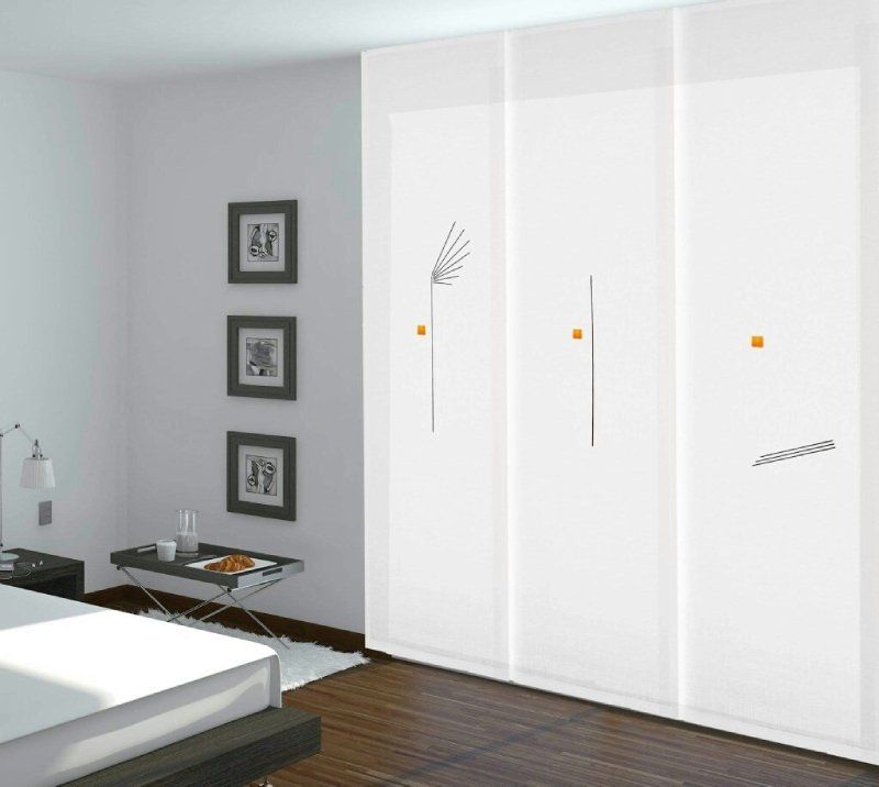 tende a pannello per camera da letto moderna