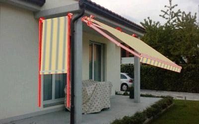 casa con tende per esterni a caduta