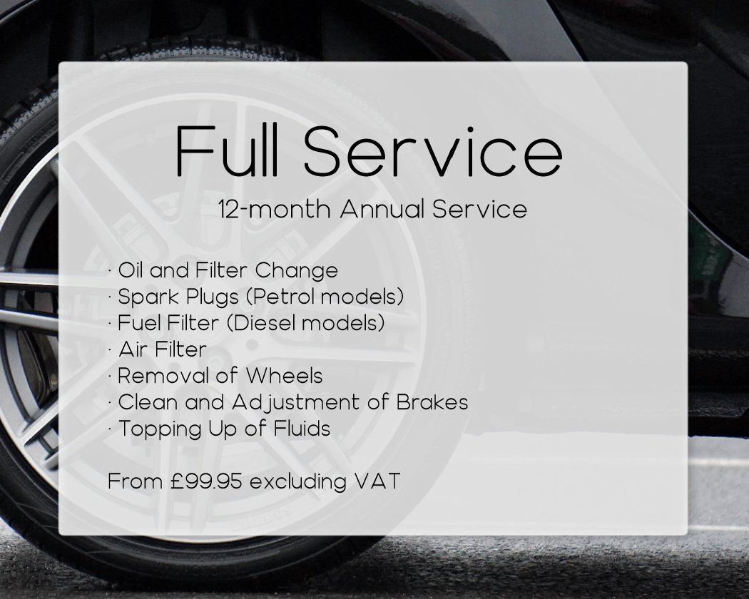A full service advertisement for a 12 month annual service