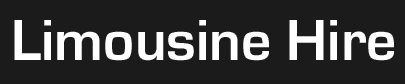 A black background with white text that says limousine hire