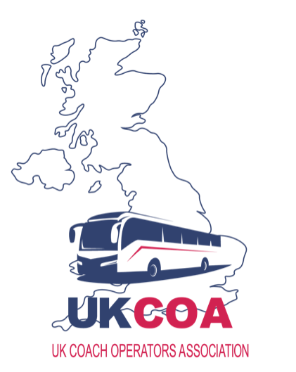 A logo for the uk coach operators association