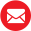 A red circle with an envelope inside of it.